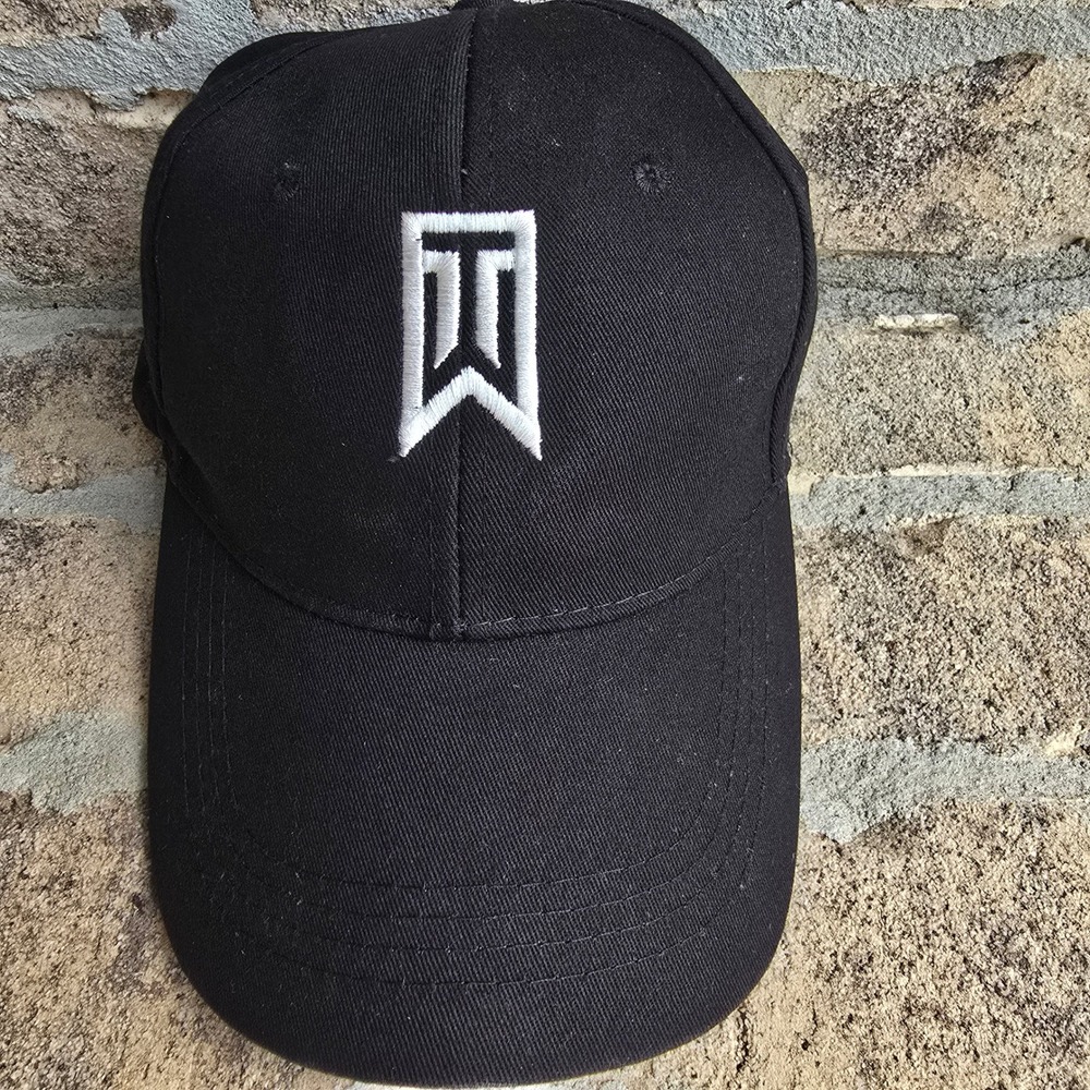 Nike Tiger Woods TW Logo Golf Hat Mens Black Adjustable Strapback Baseball Cap